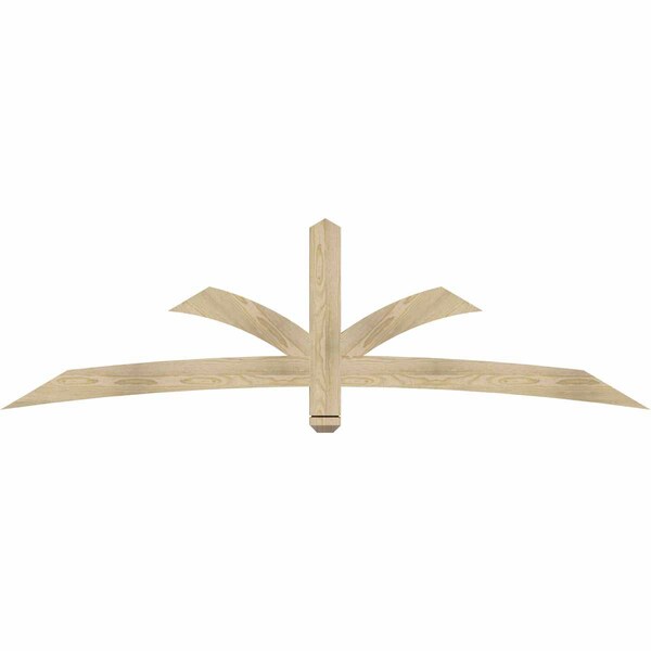 Ekena Millwork Davenport Rough Sawn Timber Gable Bracket, Douglas Fir, 84"W x 24"H x 2"D x 4"F, 7/12 Pitch GBW084X24X0204DAV00RDF - main